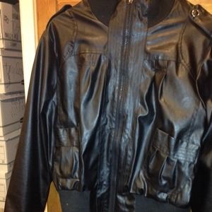 Faux leather jacket