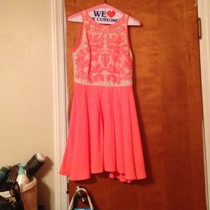 Neon pink dress