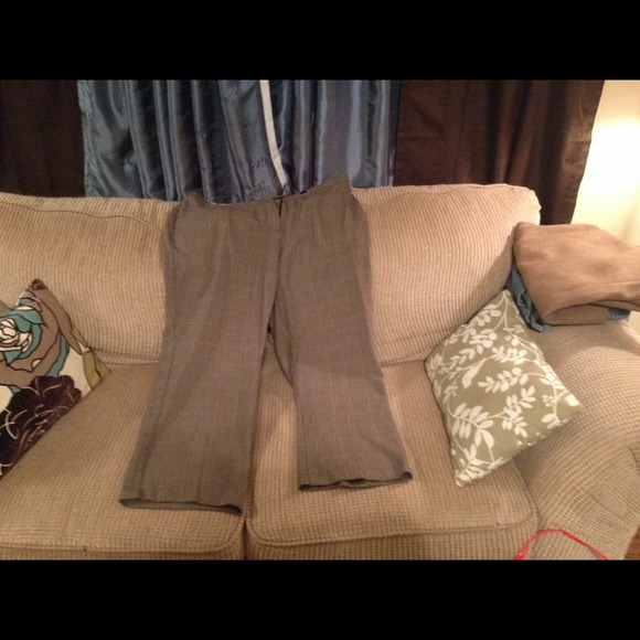 Brown Plaid Women's dress pants