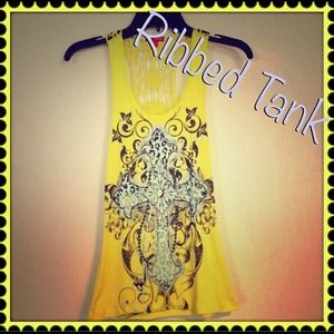 💲⬇️Yellow ribbed tank