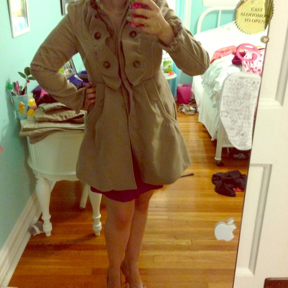 Vintage inspired ruffled coat