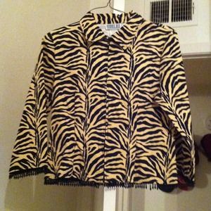 Zebra pattern blazer