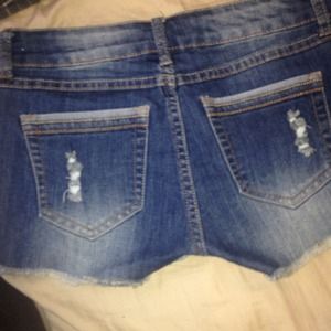 Blue jean shorts