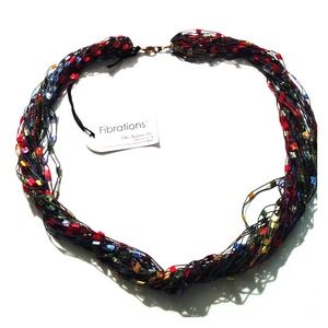 Silk threaded multicolored necklace/bracelet