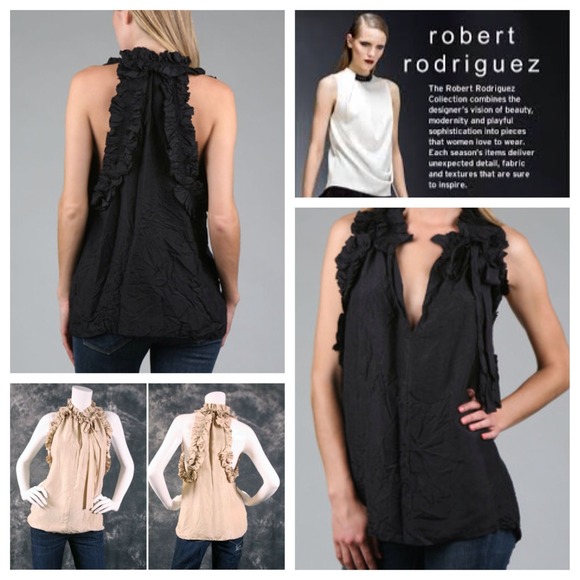 Robert Rodriguez Tops - Robert Rodriguez Racerback Ruffle Top