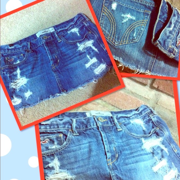 distressed short skirt