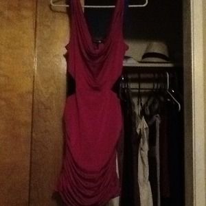 Fuchsia mesh dress
