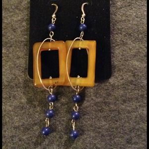 Handmade, semiprecious stones earrings
