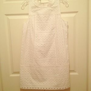 LOFT white eyelet dress