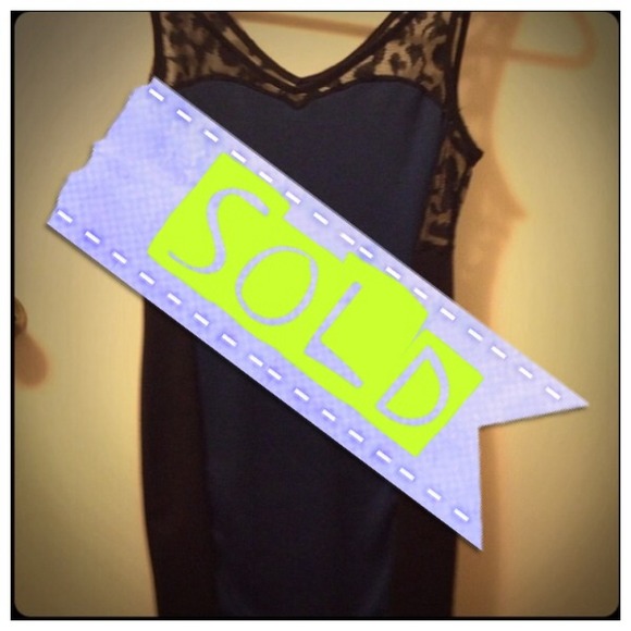 January 7 Dark blue and black Cheetah dress!!!