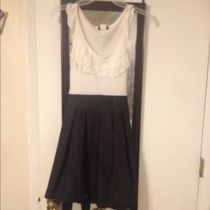 White and denim dress.