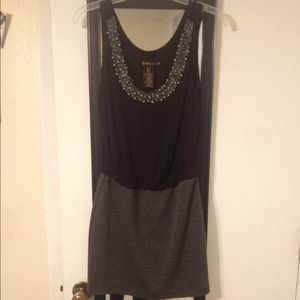 Black and Gray dress.