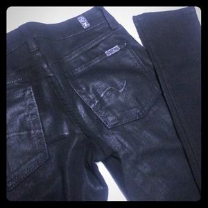 7 for all mankind waxed skinnies