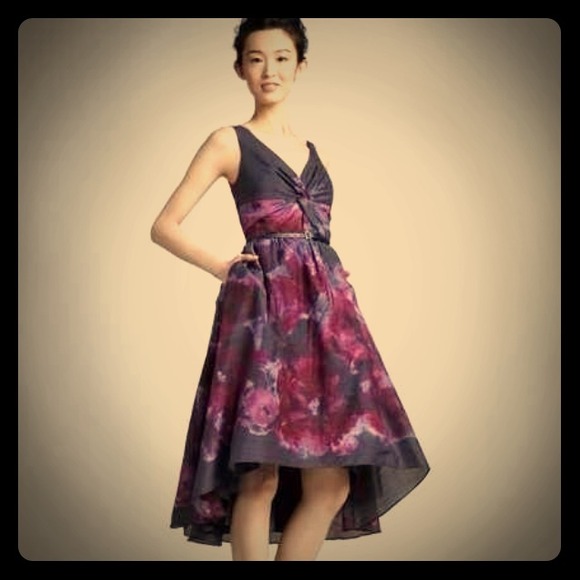 Lela Rose Target Neiman Marcus Hi Low Silk Dress