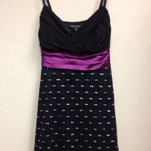 Black and sequined homecoming dress