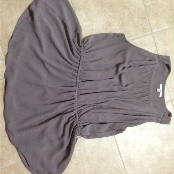 Gray peplum top