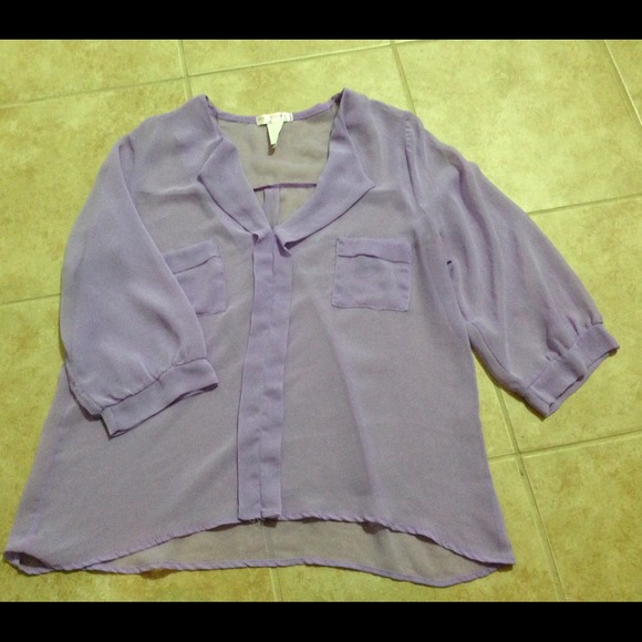 Lavender sheer top