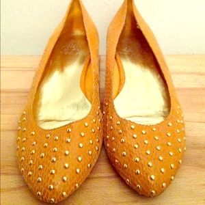 Yellow flats with gold embellishment