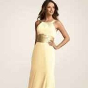 Light yellow David's bridal bridesmaid dress