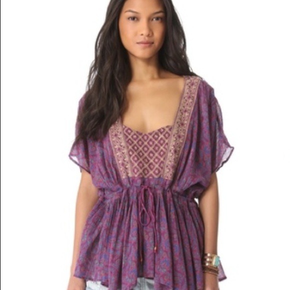 Free People purple top with open back (Size S)