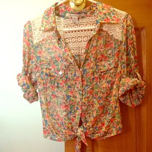 Button up floral shirt
