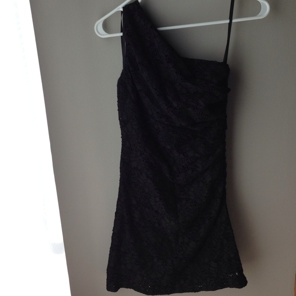 Ralph Lauren lace one shoulder dress.