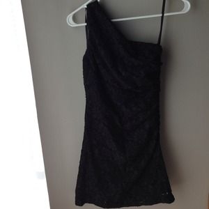 Ralph Lauren lace one shoulder dress.