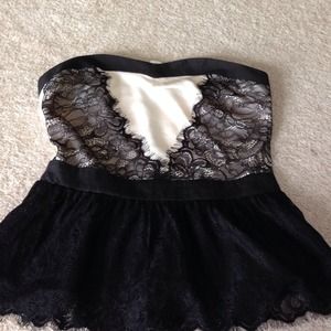 NWT strapless top.