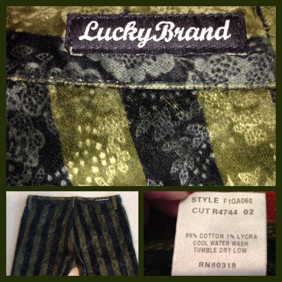 Lucky Brand velvety pants size 6 - Picture 2 of 4