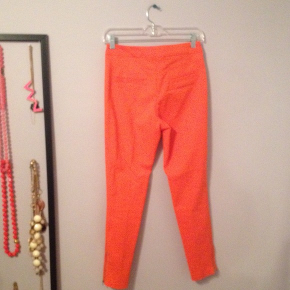 ❌SOLD❌RESERVED ASOS Orange Cropped Skinny Pants - Picture 3 of 4