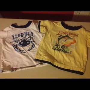 Two toddler boy Izod tees