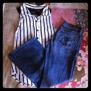 Citizens of humanity blue jeans.