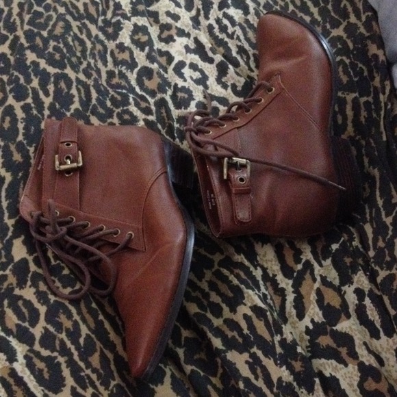Laced up booties