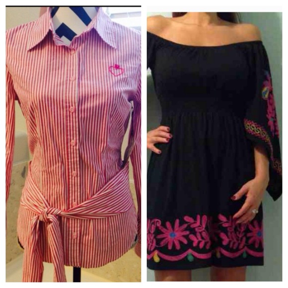 Va Va Dresses & Skirts - BUNDLE  dress embroidered & shirt Vera Wang