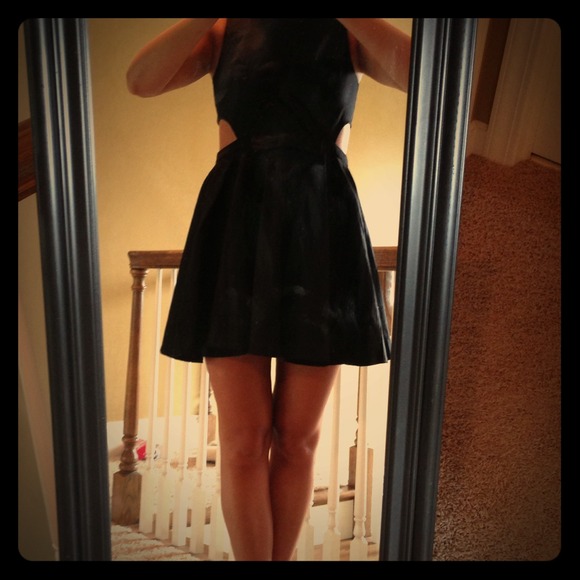 NEW cut out fit & flare black dress from Nordstrom