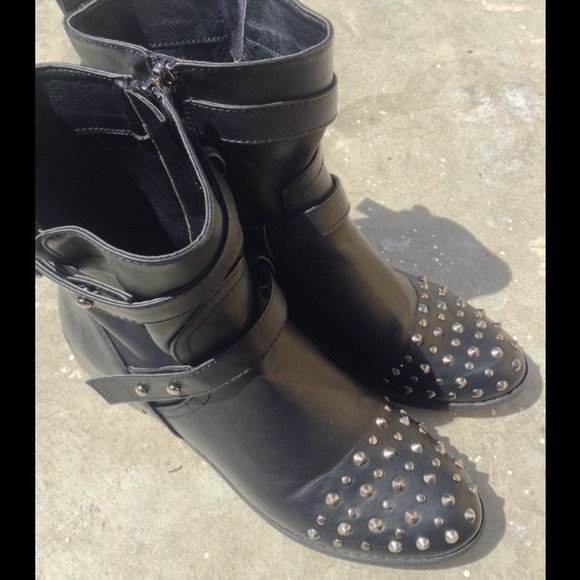 Black "spiked" boots