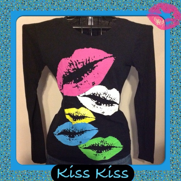 🎀💠🎀KISS KISS BLACK LS TEE🎀💠🎀