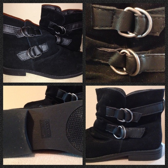 Black suede ankle Boots!!!