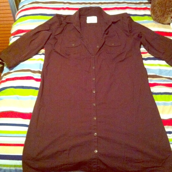 Brown long shirt/dress