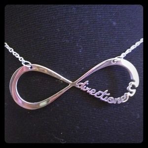 silver "directioner" one direction necklace