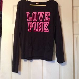 Victoria's Secret Pink pink and black sweatshirt