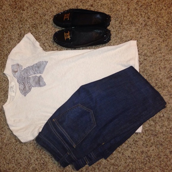 JCrew satin bow T