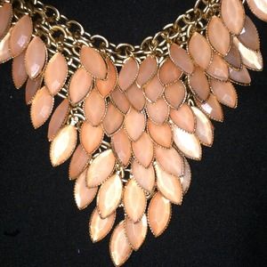 Gorgeous salmon colored statement necklace