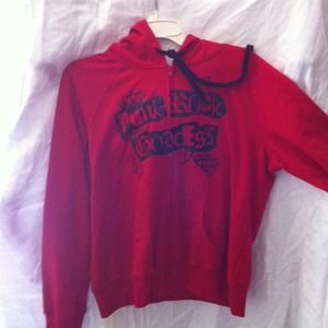 Zip front sweat shirt