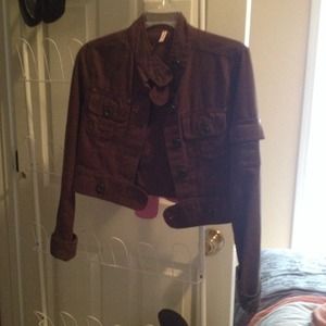 Dark brown crop jacket