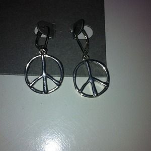 Peace sign earrings