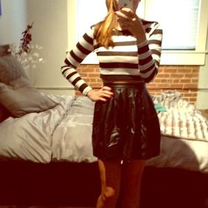 Forever 21 vegan leather A line skirt size xs
