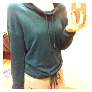 Emerald Green soft Pull-string hoodie