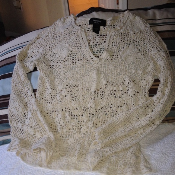 Reduced!Beautiful express hand knit tunic - size M