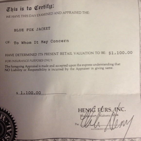 Blue Fox Fur Coat - Picture 2 of 4